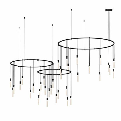 Sonneman Suspenders LED 3-Bar Offset Ring Multi Light Pendant