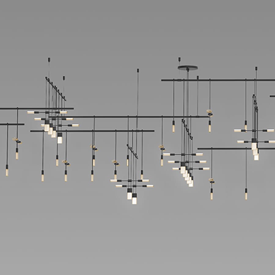 Sonneman Suspenders 4-Tier Gallery Matrix LED Lighting System