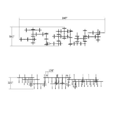 Sonneman Suspenders 4-Tier Gallery Matrix LED Lighting System