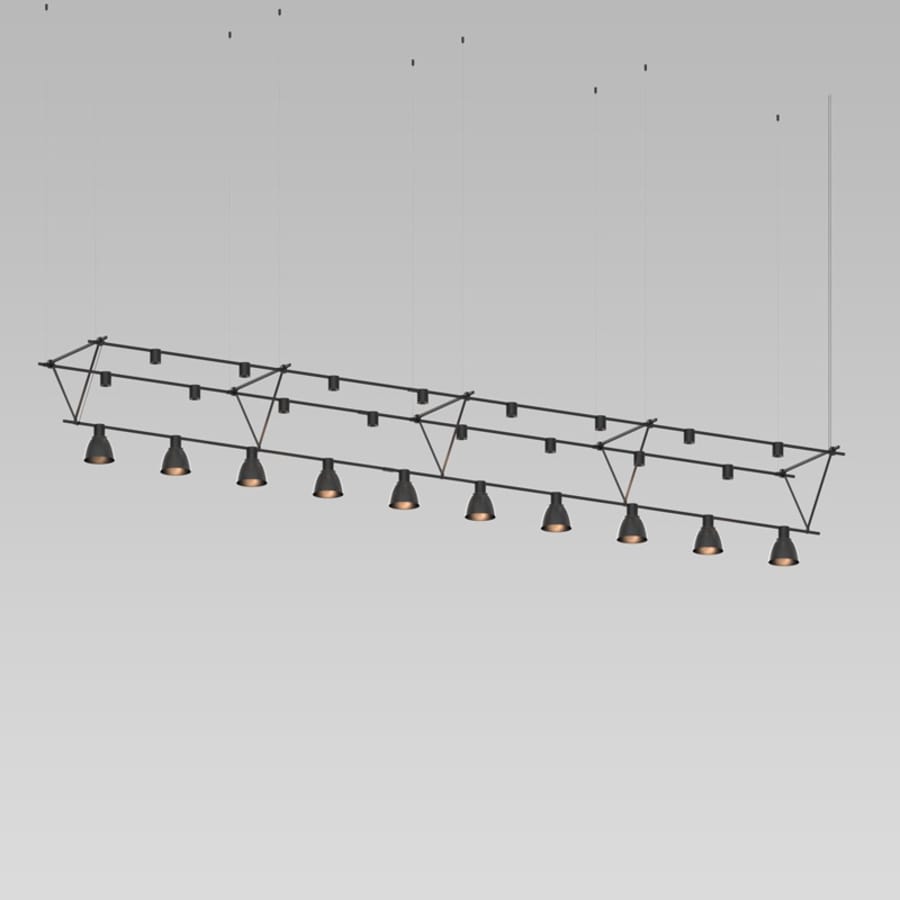 Sonneman Suspenders 8 Light 170" Wide LED Linear Chandelier