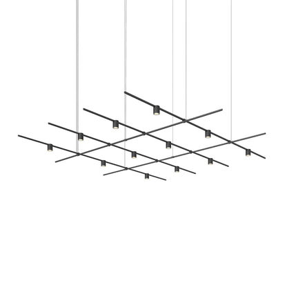 Sonneman Suspenders 12 Light 97" Wide LED Linear Chandelier