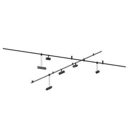 Sonneman Suspenders 18 Light 97" Wide LED Fixed Rail Ceiling Fixture