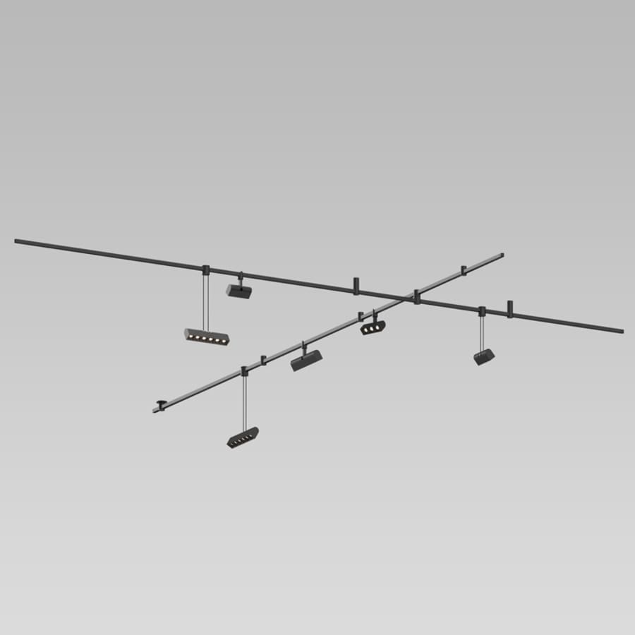 Sonneman Suspenders 18 Light 97" Wide LED Fixed Rail Ceiling Fixture