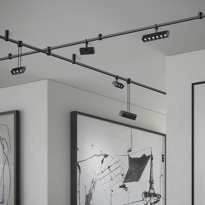Sonneman Suspenders 18 Light 97" Wide LED Fixed Rail Ceiling Fixture