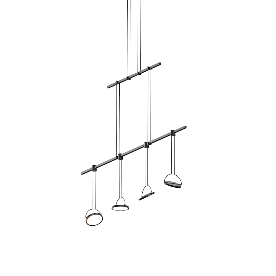 Sonneman Suspenders 4 Light 37" Wide LED Linear Chandelier