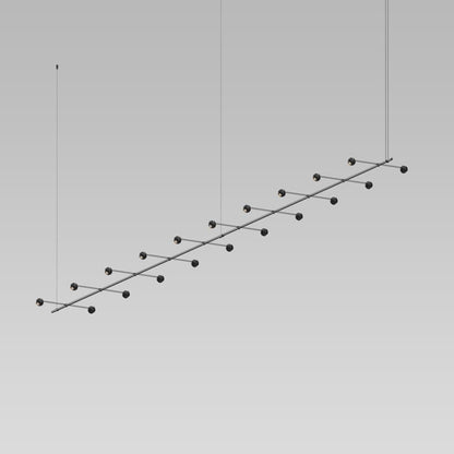 Sonneman Suspenders 20 Light 193" Wide LED Linear Chandelier