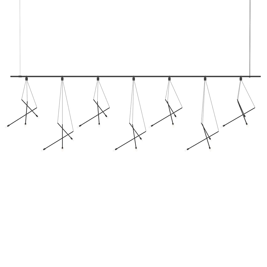 Sonneman Suspenders 21 Light 97" Wide LED Linear Chandelier