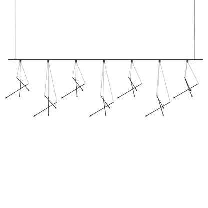 Sonneman Suspenders 21 Light 97" Wide LED Linear Chandelier