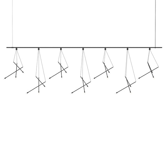Sonneman Suspenders 21 Light 97" Wide LED Linear Chandelier