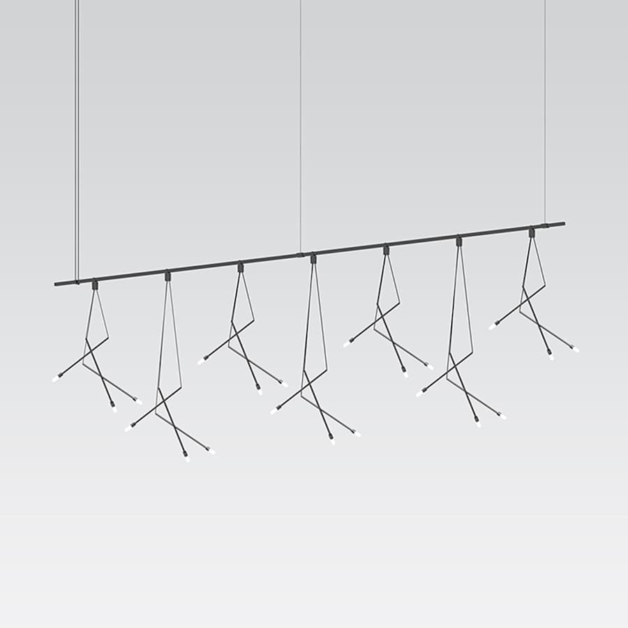 Sonneman Suspenders 21 Light 97" Wide LED Linear Chandelier