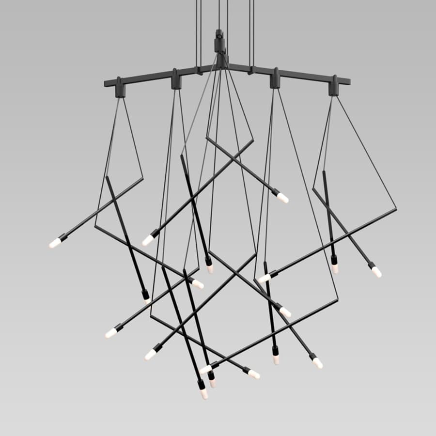 Sonneman Suspenders 15 Light 32" Wide LED Chandelier