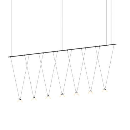 Sonneman Suspenders 7 Light 97" Wide LED Suspension Multi Light Pendant