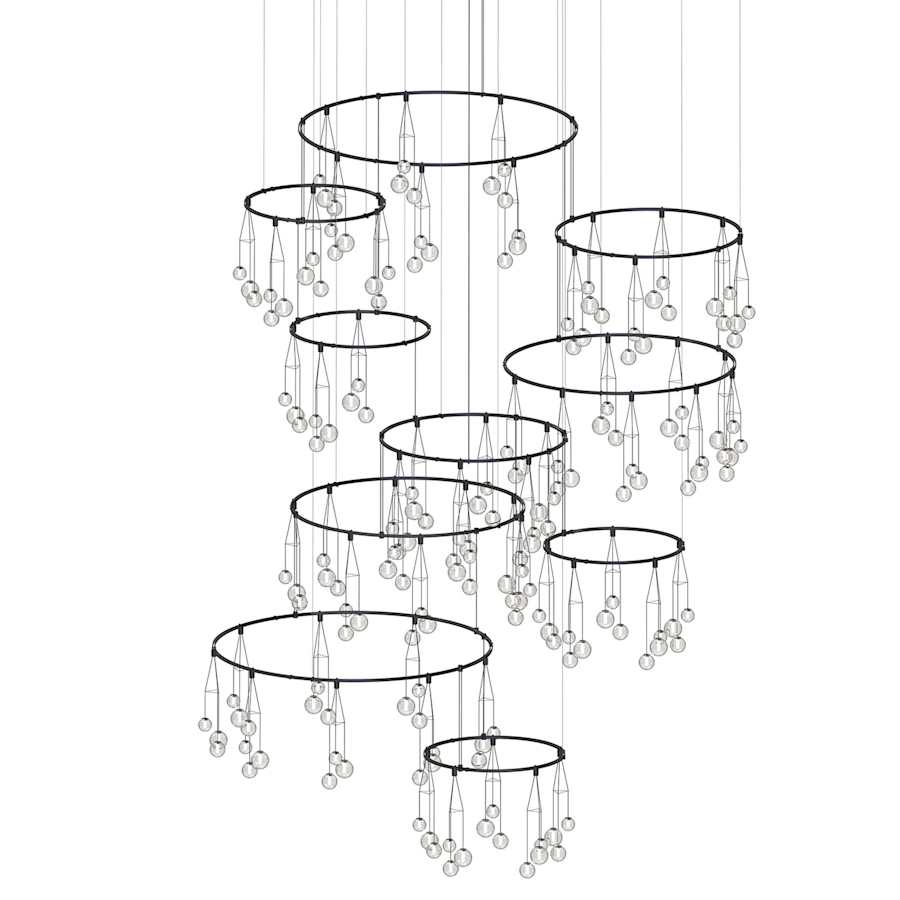 Sonneman Suspenders 177 Light 76" Wide LED Chandelier