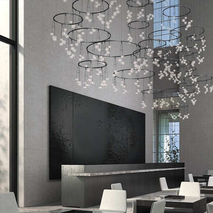 Sonneman Suspenders 177 Light 76" Wide LED Chandelier