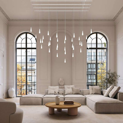 Sonneman Suspenders 117" Wide LED Abstract Linear Chandelier