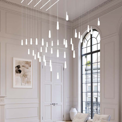 Sonneman Suspenders 117" Wide LED Abstract Linear Chandelier