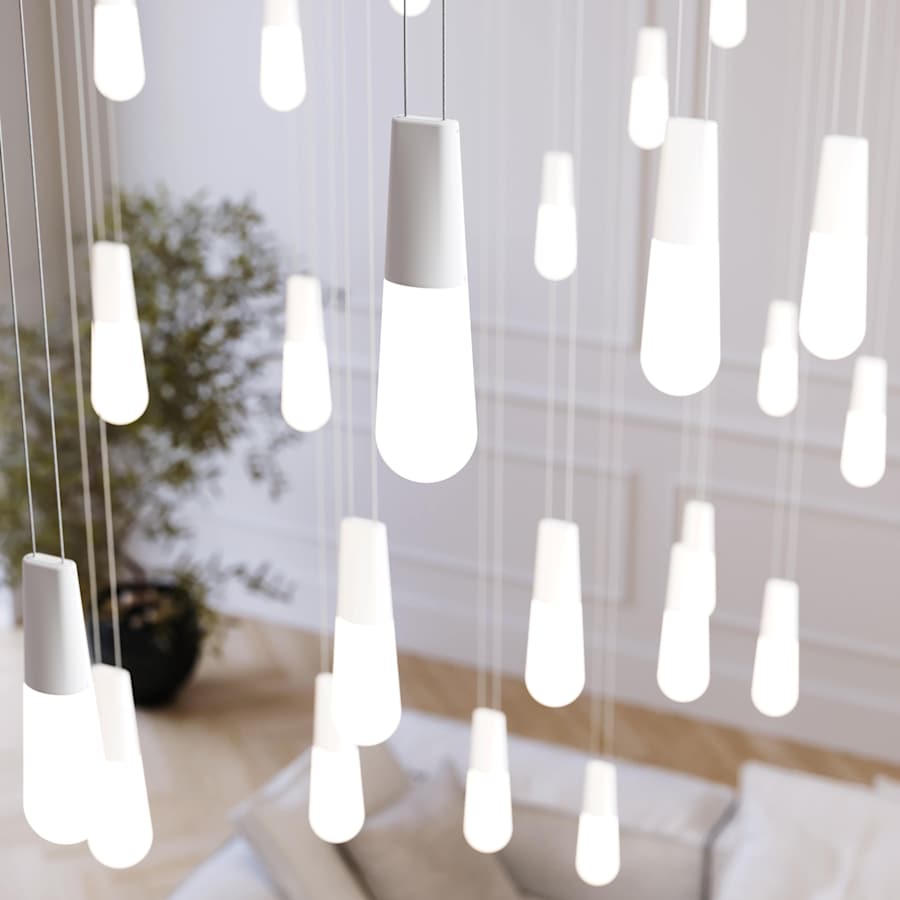 Sonneman Suspenders 117" Wide LED Abstract Linear Chandelier