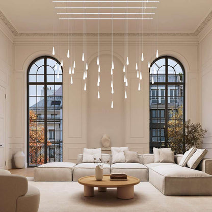 Sonneman Suspenders 117" Wide LED Abstract Linear Chandelier