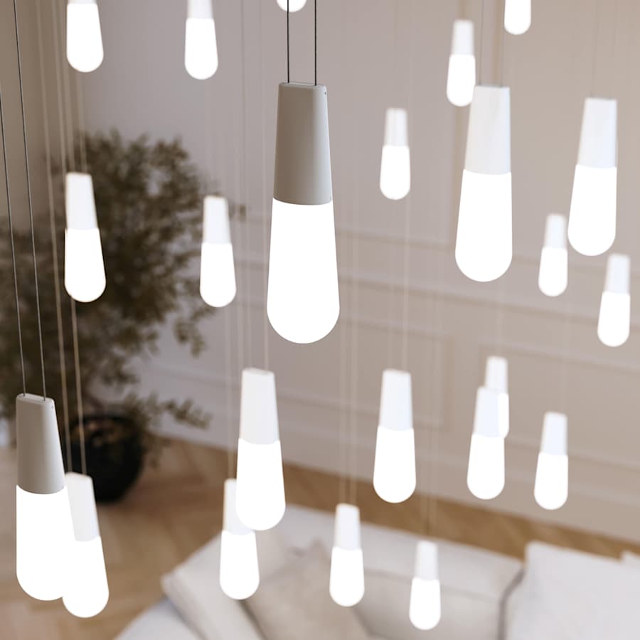 Sonneman Suspenders 117" Wide LED Abstract Linear Chandelier