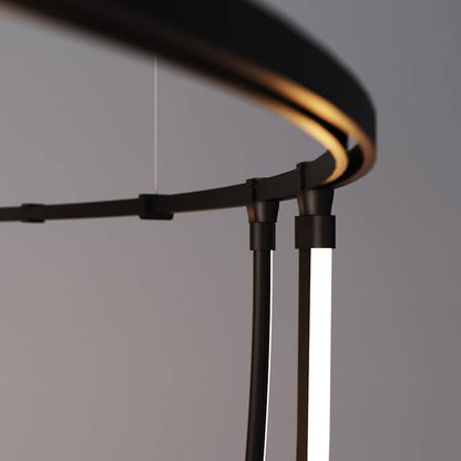 Sonneman Suspenders 82" Wide LED Offset Ring Chandelier