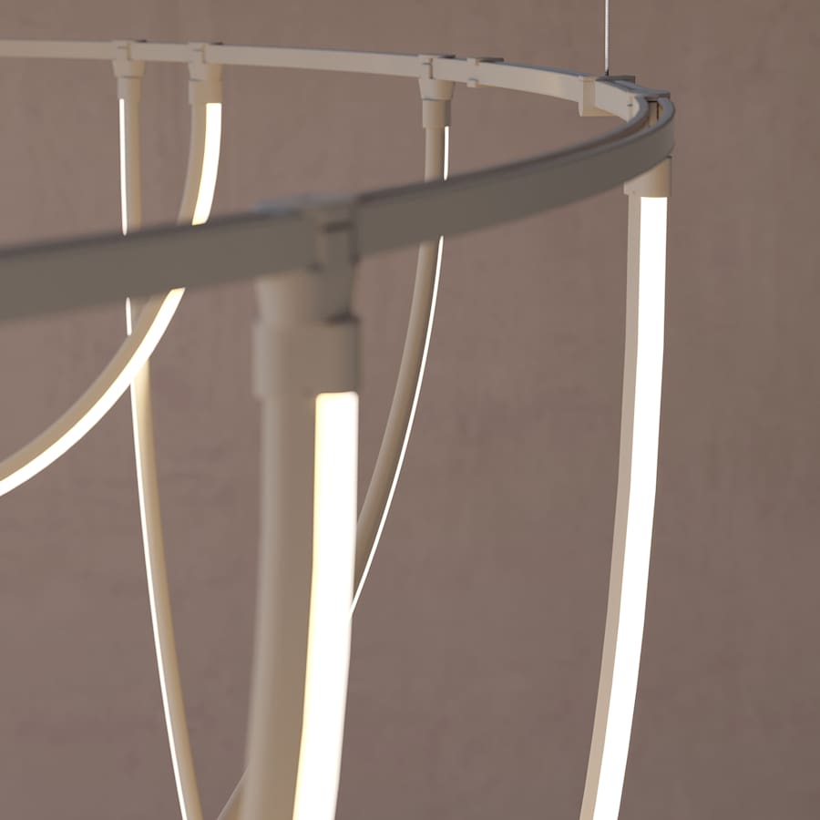 Sonneman Suspenders 82" Wide LED Offset Ring Chandelier