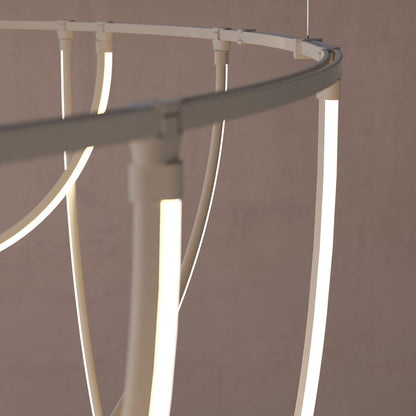 Sonneman Suspenders 82" Wide LED Offset Ring Chandelier