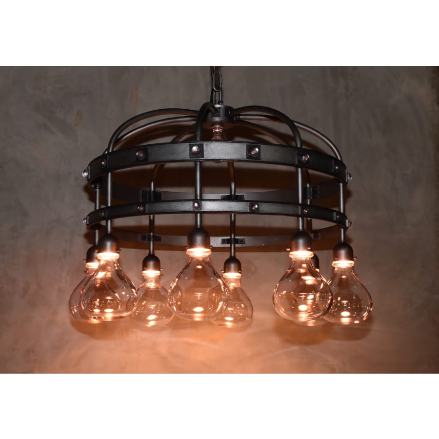 Studio M Napa 8 Light 38-1/4" Wide Integrated LED Multi Light Pendant with Glass Shades and Crystal Accents