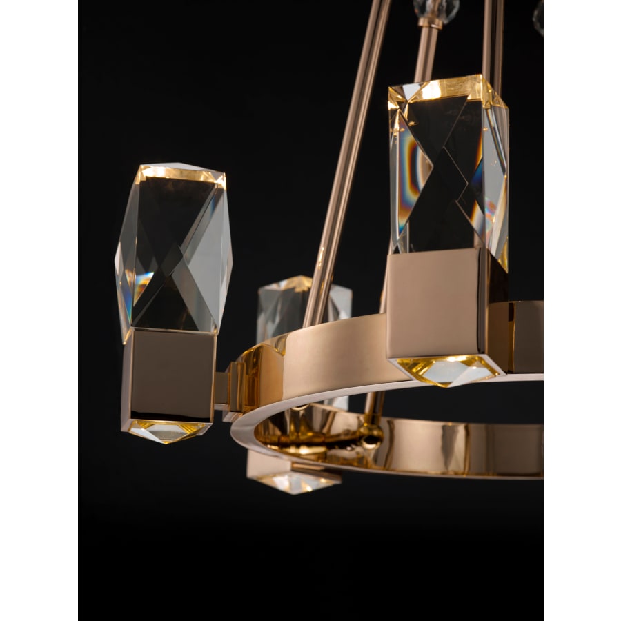 Studio M Empire 12 Light 26-1/2" Wide Integrated LED Chandelier with Faceted Crystal Shades