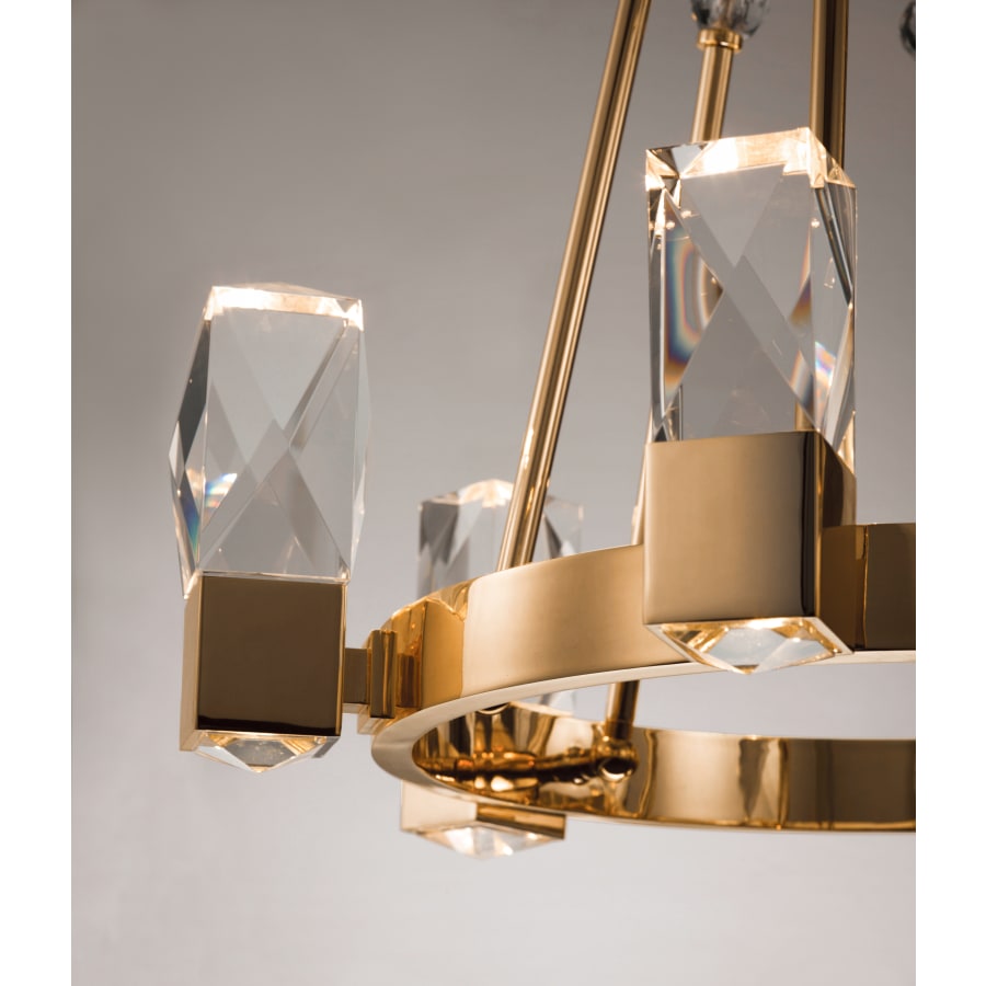 Studio M Empire 12 Light 26-1/2" Wide Integrated LED Chandelier with Faceted Crystal Shades