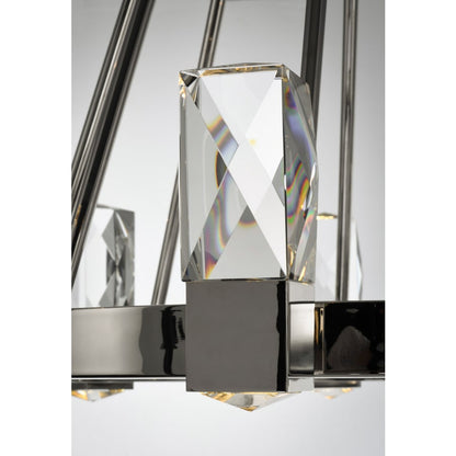 Studio M Empire 12 Light 26-1/2" Wide Integrated LED Chandelier with Faceted Crystal Shades