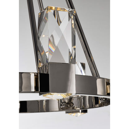 Studio M Empire 12 Light 26-1/2" Wide Integrated LED Chandelier with Faceted Crystal Shades
