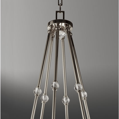 Studio M Empire 12 Light 26-1/2" Wide Integrated LED Chandelier with Faceted Crystal Shades