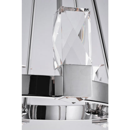 Studio M Empire 12 Light 26-1/2" Wide Integrated LED Chandelier with Faceted Crystal Shades