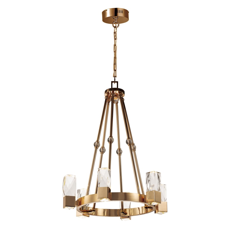 Studio M Empire 12 Light 26-1/2" Wide Integrated LED Chandelier with Faceted Crystal Shades