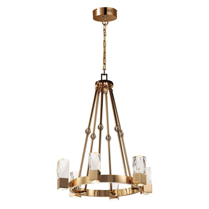 Studio M Empire 12 Light 26-1/2" Wide Integrated LED Chandelier with Faceted Crystal Shades
