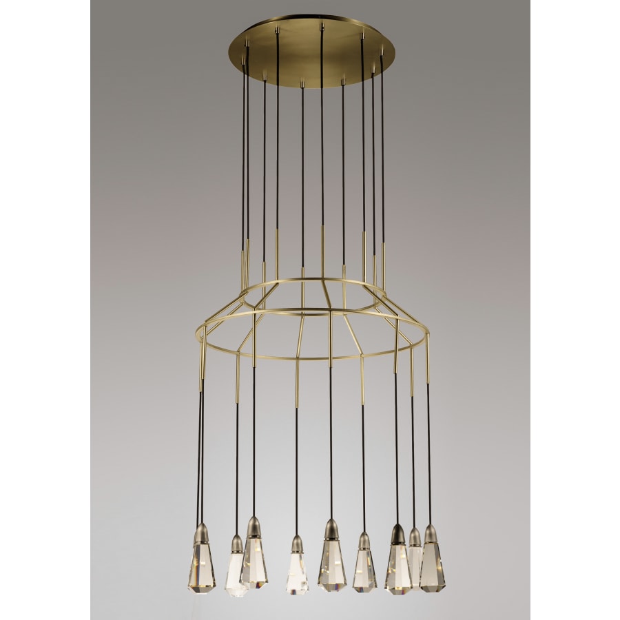 Studio M 10 Carat 10 Light 29-1/2" Wide Integrated LED Multi Light Pendant with Jewel Cut Crystals