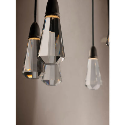 Studio M 10 Carat 10 Light 25-3/4" Wide Integrated LED Multi Light Pendant with Jewel Cut Crystals