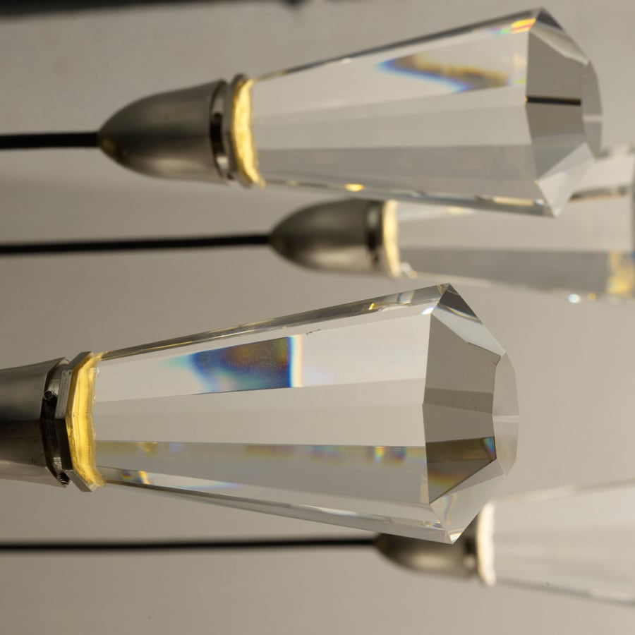 Studio M 10 Carat 10 Light 25-3/4" Wide Integrated LED Multi Light Pendant with Jewel Cut Crystals
