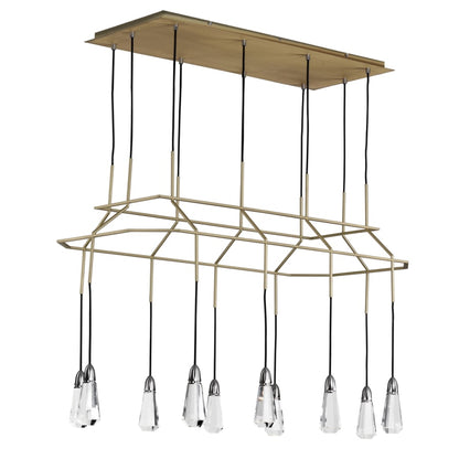Studio M 10 Carat 10 Light 25-3/4" Wide Integrated LED Multi Light Pendant with Jewel Cut Crystals