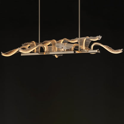 Studio M Lillet 61" Wide LED Crystal Abstract Chandelier with Beveled Crystal Shades