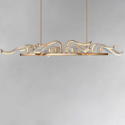 Studio M Lillet 61" Wide LED Crystal Abstract Chandelier with Beveled Crystal Shades