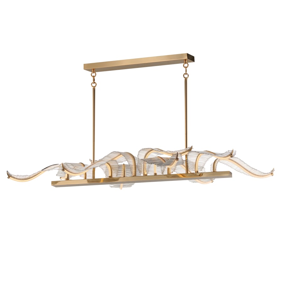 Studio M Lillet 61" Wide LED Crystal Abstract Chandelier with Beveled Crystal Shades
