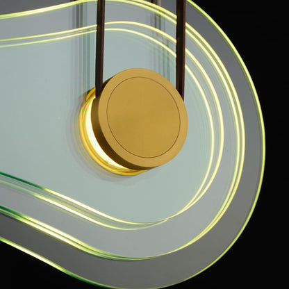 Studio M Stratum 32" Wide LED Abstract Linear Pendant by Nina Magon