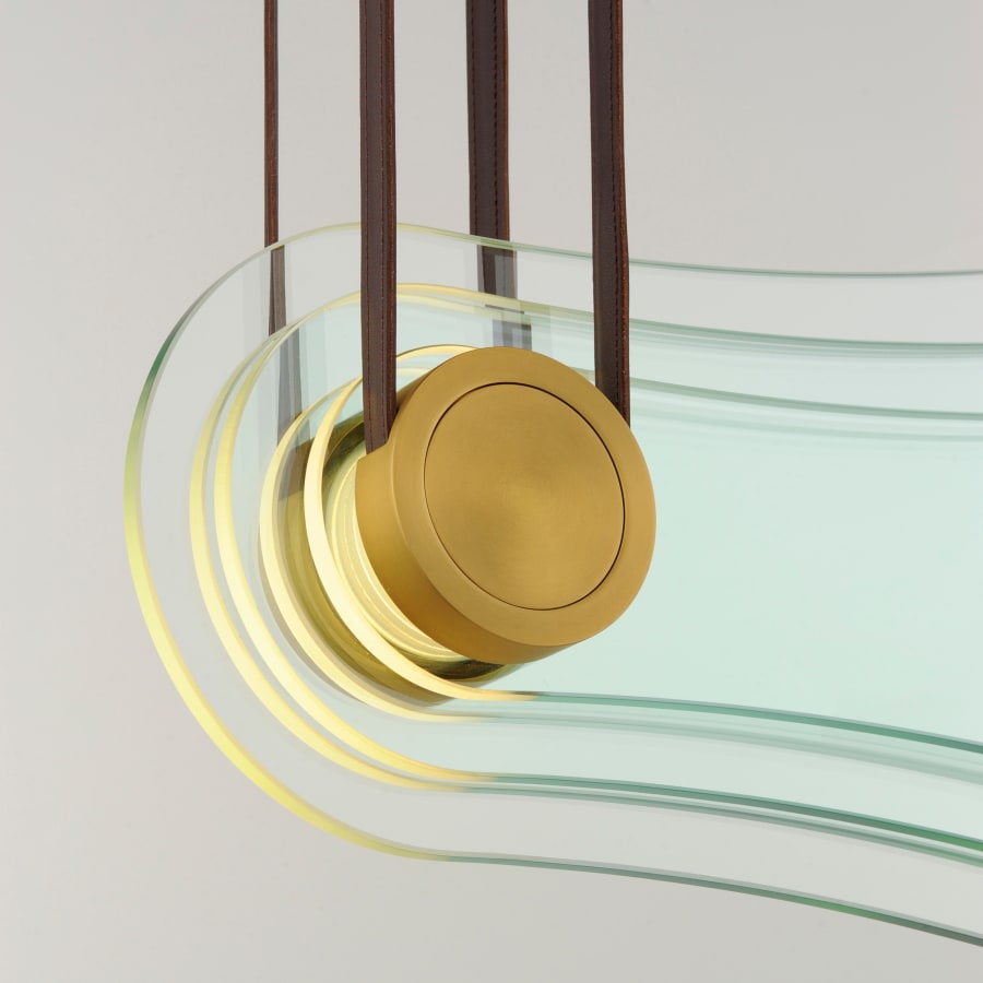 Studio M Stratum 32" Wide LED Abstract Linear Pendant by Nina Magon