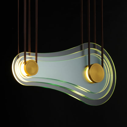Studio M Stratum 32" Wide LED Abstract Linear Pendant by Nina Magon