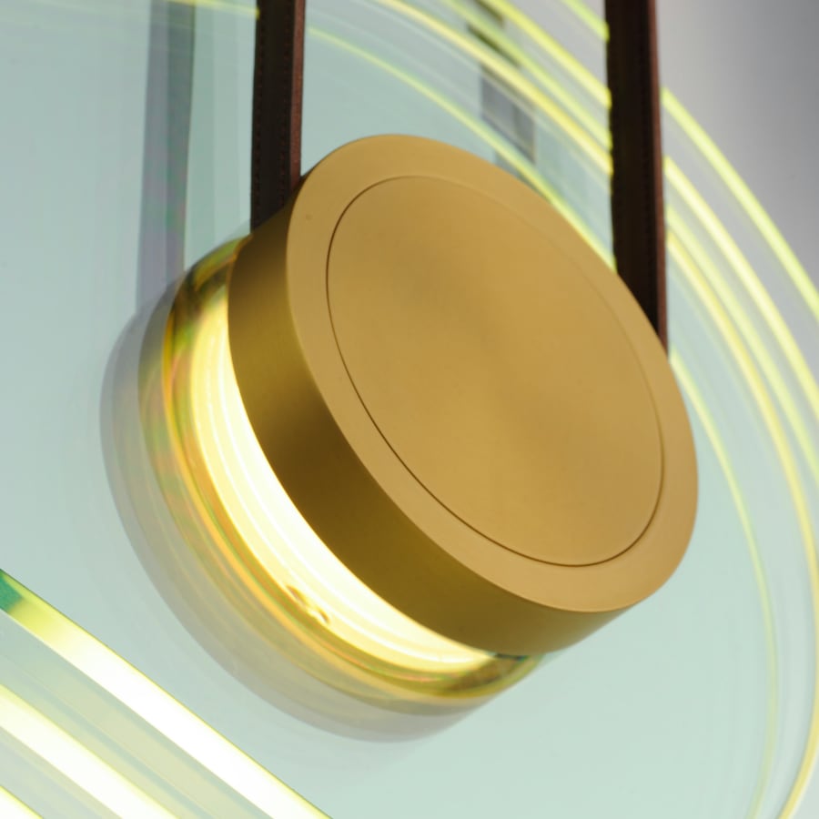 Studio M Stratum 32" Wide LED Abstract Linear Pendant by Nina Magon