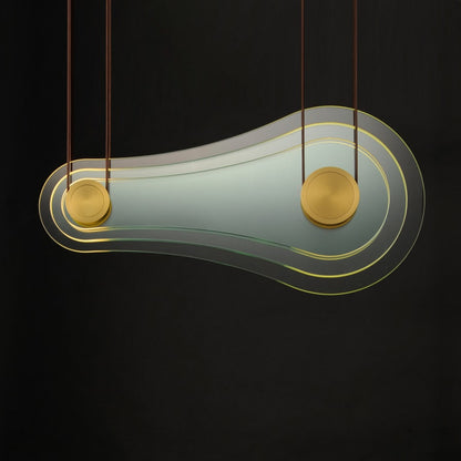 Studio M Stratum 32" Wide LED Abstract Linear Pendant by Nina Magon