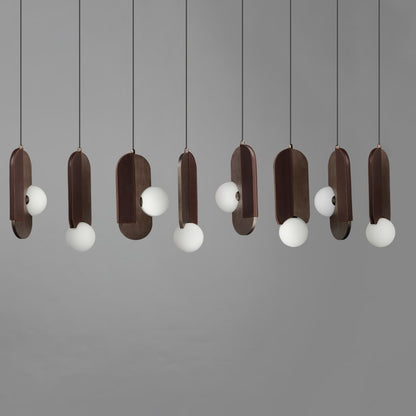 Studio M Stitched 8 Light 72" Wide LED Linear Chandelier by Mat Sanders
