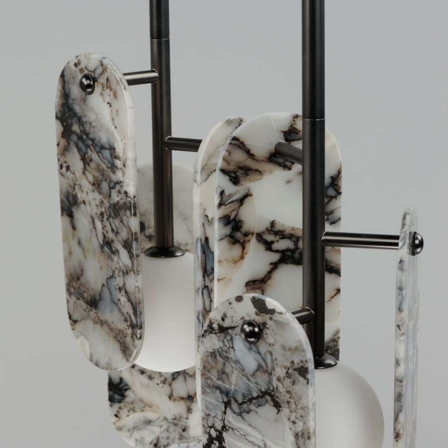 Studio M Megalith 5 Light 48" Wide LED Linear Chandelier by Nina Magon