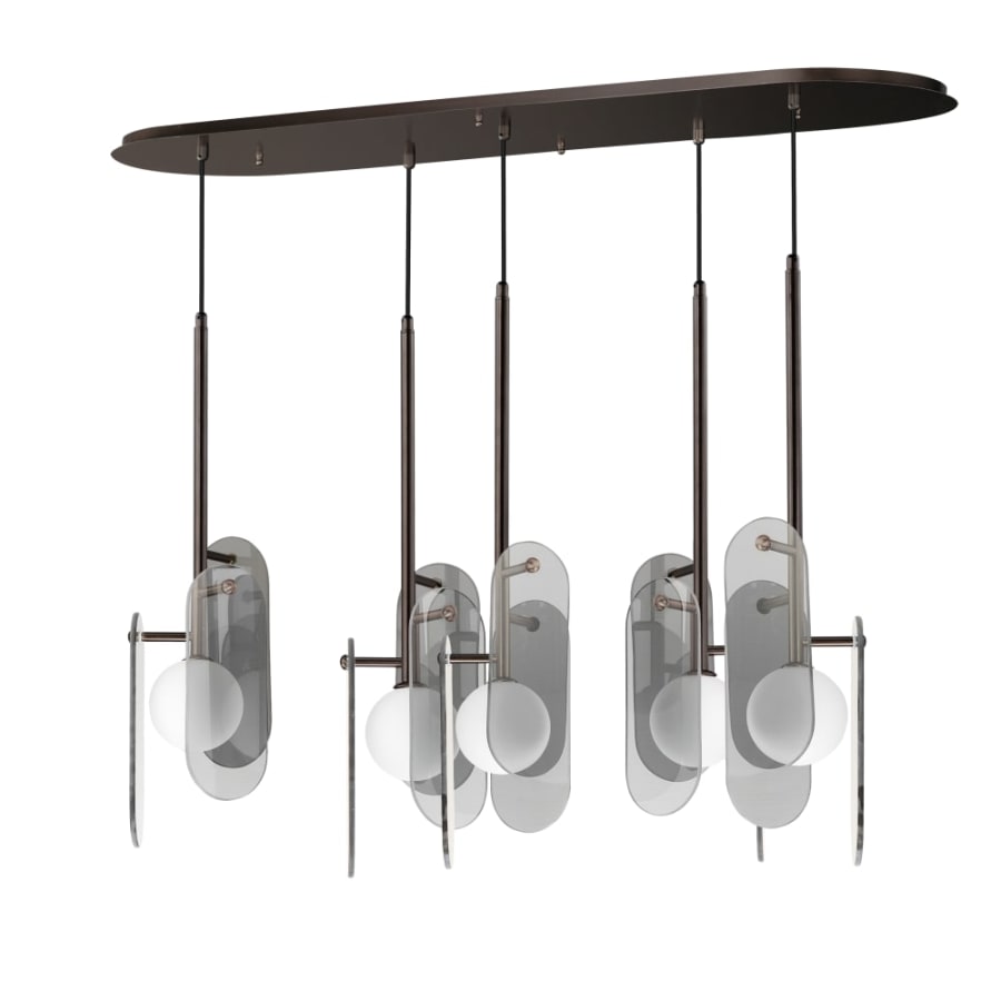 Studio M Megalith 5 Light 48" Wide LED Abstract Linear Pendant